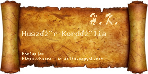 Huszár Kordélia névjegykártya